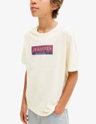 Jack & Jones Jorinwood Block Brend Tee Ss Cn Noos Jnr White