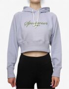 Puma Classics Relaxed Cropped Hoodie Grey