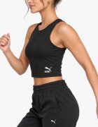 Puma Classics Ribbed Crop Top Black