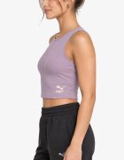 Puma Classics Ribbed Crop Top Violet