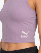 Puma Classics Ribbed Crop Top Violet
