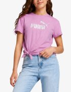 Puma Ess Logo Knotted Tee G Pink
