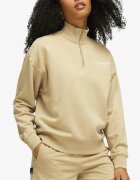 Puma Team Womens Half-Zip Sweatshirt Beige