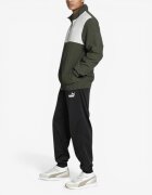 Puma Woven Colorblock Tracksuit Darrk Olive
