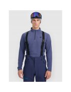 4F Hanorac sport fleece termoactiv bleumarin pentru barbati guler inalt croiala slim Син