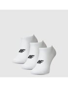 4F Спортни чорапи за деца комплект 3 броя бели 32-34