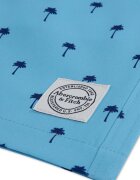 Abercrombie & Fitch Плувни шорти с принт Светлосин/Тъмносин