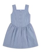 Abercrombie  Fitch Разкроена рокля на райе - Светлосин/Петролно синьо