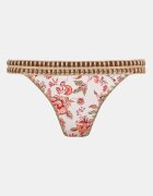 Accessorize London Флорално долнище на бански Античен бронз/Крем