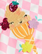 Accessorize London Цял бански с пайети Розово