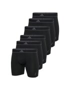 adidas Боксерки с еластична талия с лого - 6 чифта - Черен/Сив