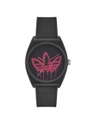 adidas Дамски часовник - Адидас - Стомана - Кварцов механизъм - Черен/Розов
