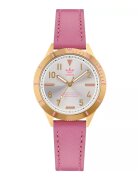 adidas Дамски часовник AOFH22509 - 36мм - розова силиконова каишка - корпус от стомана розово злато - сребрист циферблат