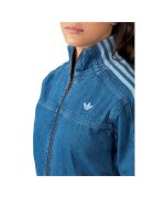 adidas Дамски гащеризон памучен къс с цип син