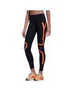 adidas Дамски спортен панталон aSMV TPA - полиестер/еластан - черен/оранжев -