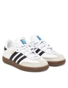 adidas Детски обувки - Samba Og - естествена кожа - бяло черно - унисекс
