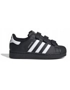 adidas Детски обувки - SUPERSTAR - естествена кожа - велкро - бяло/черно