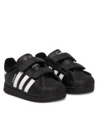 adidas Детски спортни обувки - екологична кожа - черно велкро
