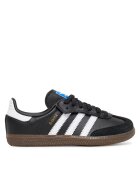adidas Детски спортни обувки - Samba Og - естествена кожа - черно/бяло/кафяво