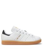 adidas Детски спортни обувки - Stan Smith - екологична кожа - бял/черен/кафяв