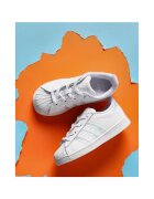 adidas Детски спортни обувки - Superstar - естествена кожа - бели