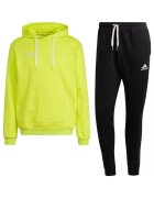 adidas Entrada 22 Cotton Blend Tracksuit - Черен/Лайм зелено