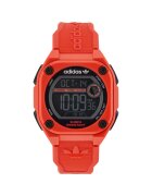 adidas Мъжки часовник AOST23063 - червен - сив - 45 мм - каучук