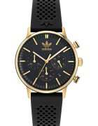 adidas Мъжки часовник CODE ONE CHRONO - неръждаема стомана - черен - златист - силиконова каишка