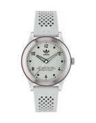 adidas Мъжки часовник CODE THREE - сребрист - силиконова каишка - 40x10.2mm