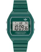 adidas Мъжки часовник Digital Two - зелен - каишка от смола - водоустойчивост 5 ATM
