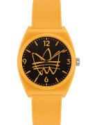 adidas Мъжки часовник PROJECT TWO - жълт - каишка от смола - водоустойчивост 5 ATM