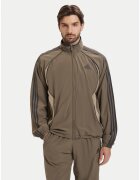 adidas Мъжки спортен суитшърт - Каки - рециклиран материал - дълъг ръкав - цип