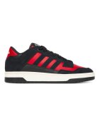 adidas Мъжки спортни обувки - Rapid Court Low - черно/червено - екологична кожа