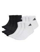 adidas Омекотени чорапи до глезена Essentials - 12 чифта - Бял/Черен