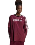 adidas Originals Блуза от жарсе - дантели на ръкавите и лого - Бял/Виолетов