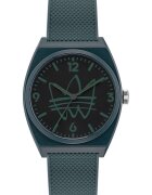 adidas Originals Часовник Street Project Two - зелено-черен - кварцов механизъм - каучукова каишка