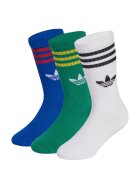 adidas Originals Дълги чорапи - 3 чифта Бял/Зелен/Син