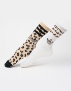 adidas Originals Дълги чорапи с животинска шарка - 2 чифта Тъмнокафяв/Бял/Светло бежово