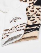 adidas Originals Дълги чорапи с животинска шарка - 2 чифта Тъмнокафяв/Бял/Светло бежово