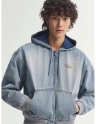 adidas Originals Дънково яке с цип - Пастелносин