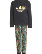 adidas Originals Флорален спортен екип с памук - Светло червено/Аква зелено/Антрацитно сиво