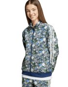 adidas Originals Флорално спортно яке Firebird - Бял/Зелен/Индигово синьо