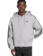 adidas Originals Худи Spacer с цип и скосени джобове - Черен/Светлосив меланж