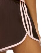 adidas Originals Къс свободен панталон с лого Кафяв/Прашно розово