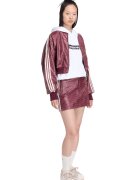 adidas Originals Къса пола с шагрен Бял/Прашно червено