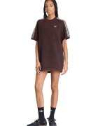adidas Originals Къса рокля от кроше с бродирано лого - Тъмнокафяв