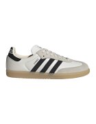 adidas Originals Кожени маратонки Samba с велур - Бял/Черен