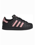 adidas Originals Кожени маратонки Superstar II - Черен/Пастелнорозов