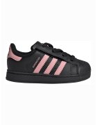 adidas Originals Кожени маратонки Superstar II - Черен/Пастелнорозов