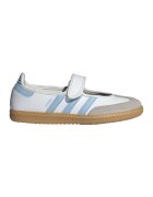 adidas Originals Кожени пантофки Samba с велкро - Бял/Светлосин